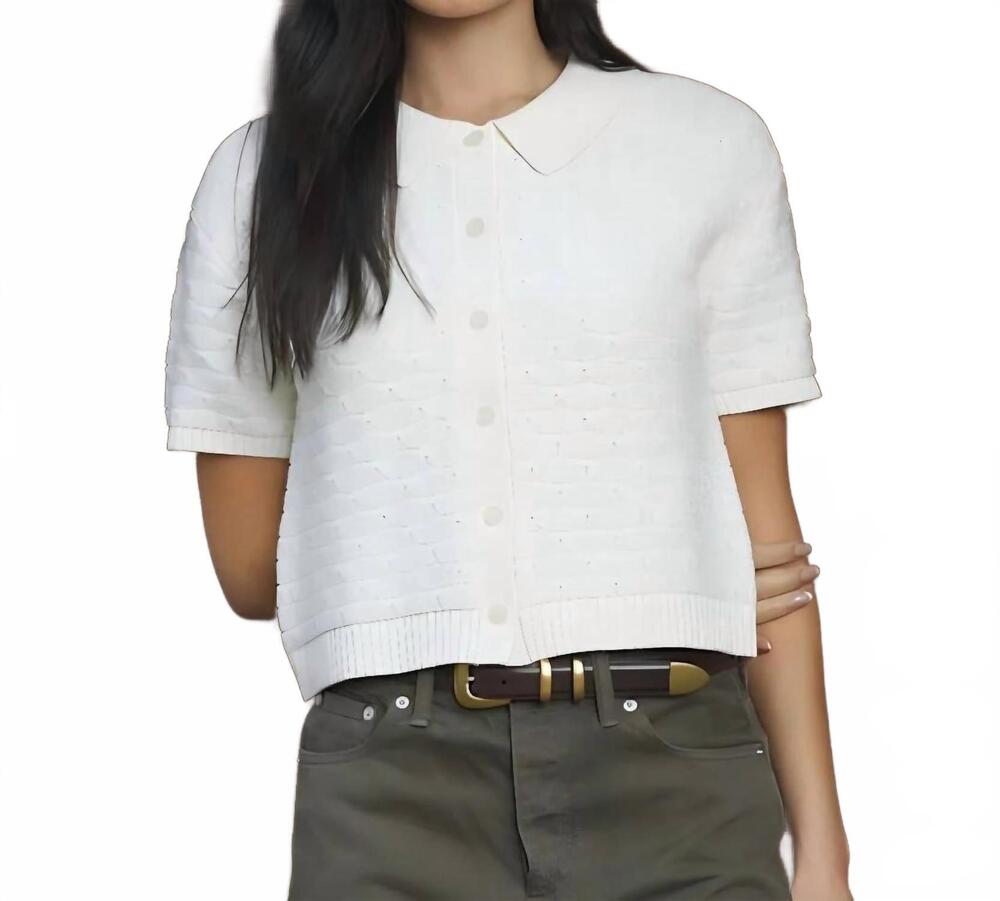 NEW STITCHES & STRIPES tilsen polo shirt in chalk
